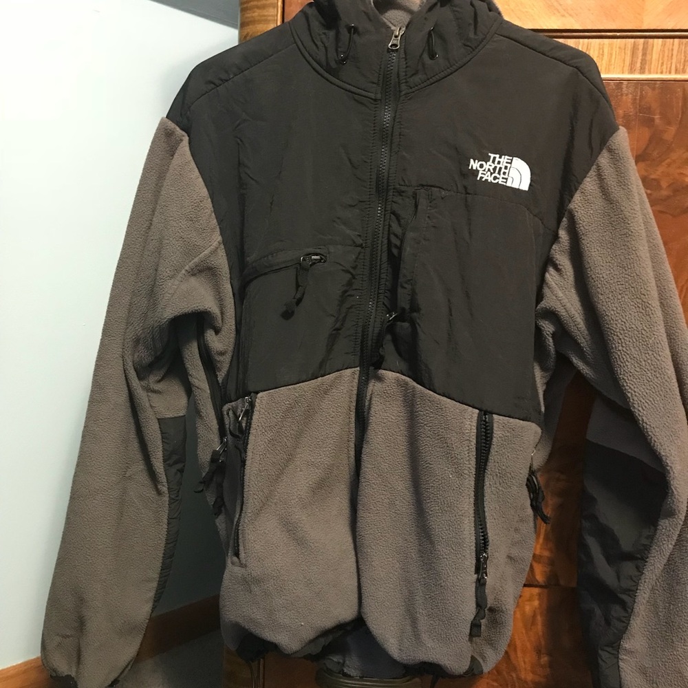 Dark Grey  Hooded North Face size medium